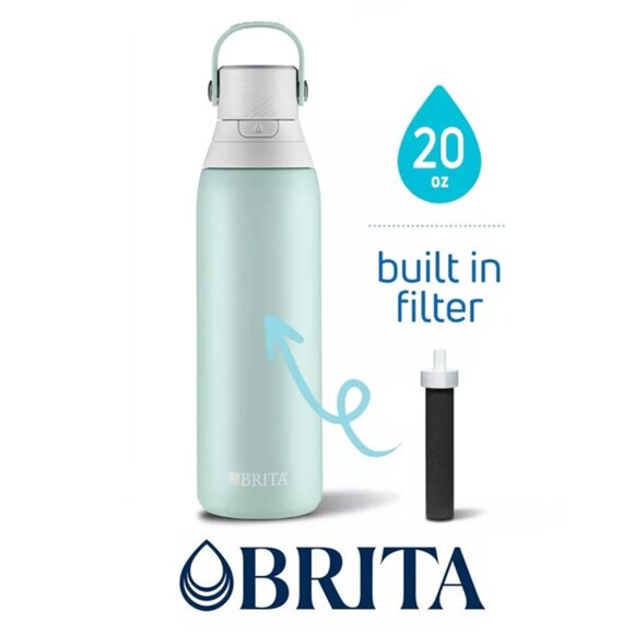 Brita 20oz Premium Double-Wall Stainless Steel Insulated Filtered Water Bottle - Picture 1 of 9